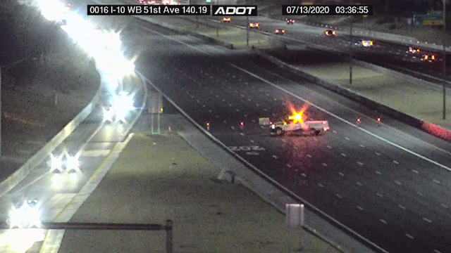 Westbound I-10 reopens at 51st Avenue following serious crash