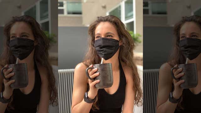 New face mask allows people to drink without removing covering