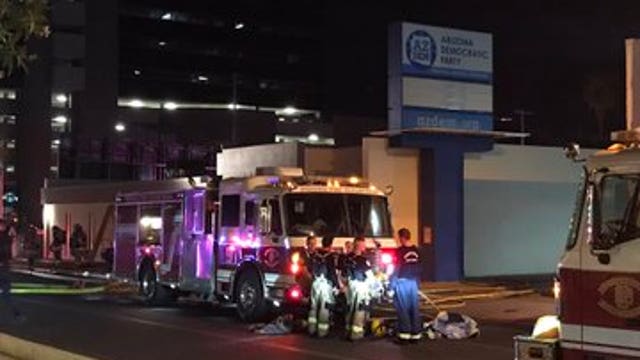 Phoenix Fire officials label fire that damaged Arizona Democratic Party building in Phoenix as arson