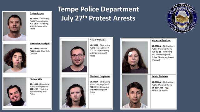 Tempe Police: 7 arrests made during Black Lives Matter protest