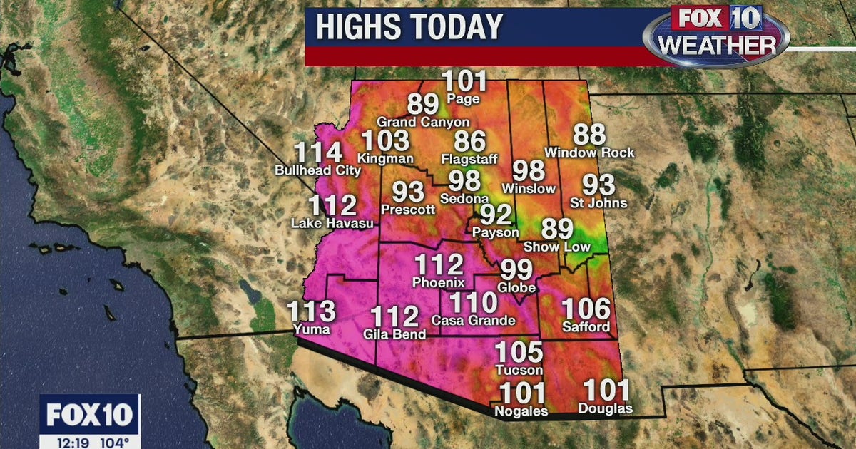 Excessive Heat Warning issued for 9 Arizona counties | FOX 10 Phoenix