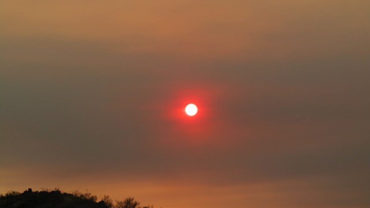 Residents across the Valley report seeing a red sun Sunday morning - why