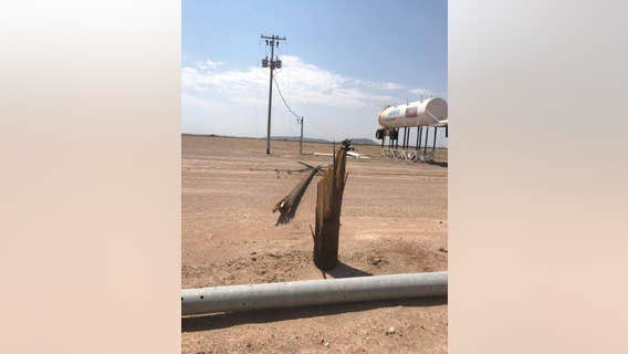 Storm knocks down hundreds of power poles in Hyder, Arizona