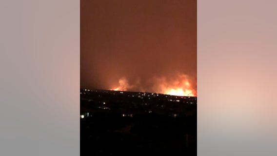 Wildfire burns in McDowell Mountain Regional Park after night of stormy weather