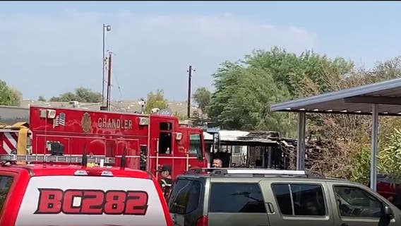 Man hospitalized following mobile home fire in Chandler