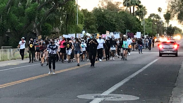 ASU students take part in 'Movement, Not a Moment' march calling for faculty diversity, police defunding