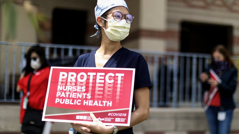 Health Care Workers Protest Lack Of PPE In Southern California