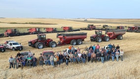 Neighbors harvest farmer's crops for him after he suffered heart attack in his field