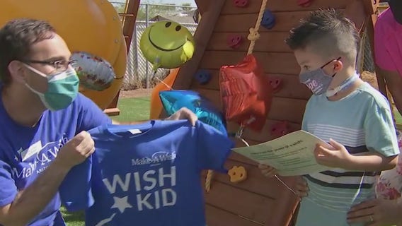 Make-A-Wish Arizona surprises 5-year-old boy in Phoenix with a personal playground