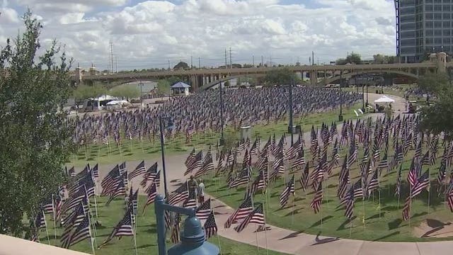 Never forget: 9/11 Healing Field ceremony, reading of names held at Tempe Beach Park