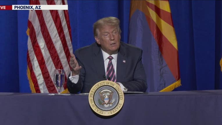 President Donald Trump at a Latinos for Trump event in Phoenix, AZ on September 14, 2020