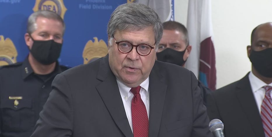 U.S. Attorney General attacks mail-in voting during conference on drug crackdowns in Arizona