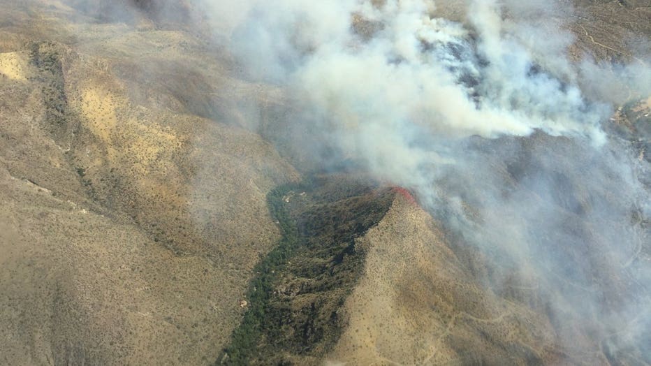 Fire crews are battling the 450-acre Sears Fire that started on Sept. 25.