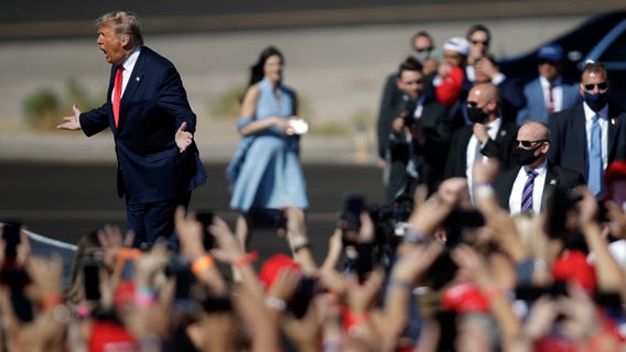 Aircraft intercepted near restricted airspace in Bullhead City during Trump rally