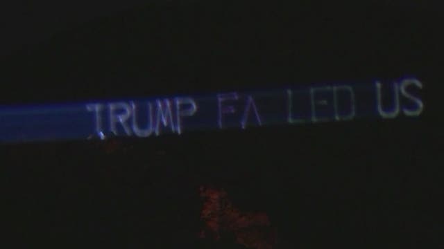 'Trump failed us': Anti-Trump light display shown on Camelback Mountain