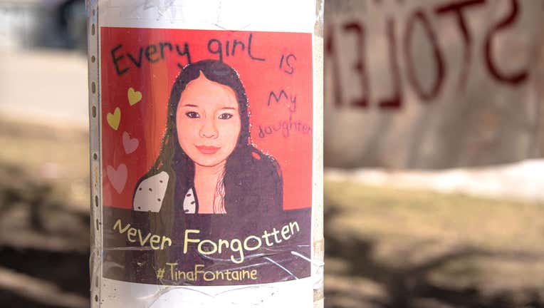 Sign addressing the crisis of missing and murdered indigenous women