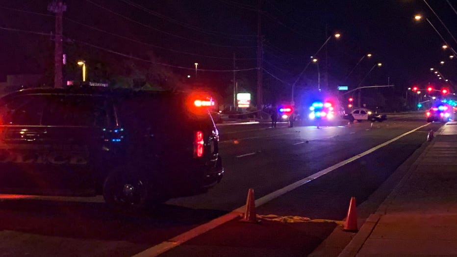 Photo taken at the scene of a shooting that happened on October 16, 2020 in the area of Guadalupe and Dobson Roads in Mesa, Arizona