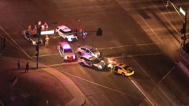 Police investigating stolen car crash at 51st Avenue and Cactus Road