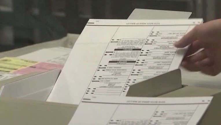 Voting ballot in Maricopa County