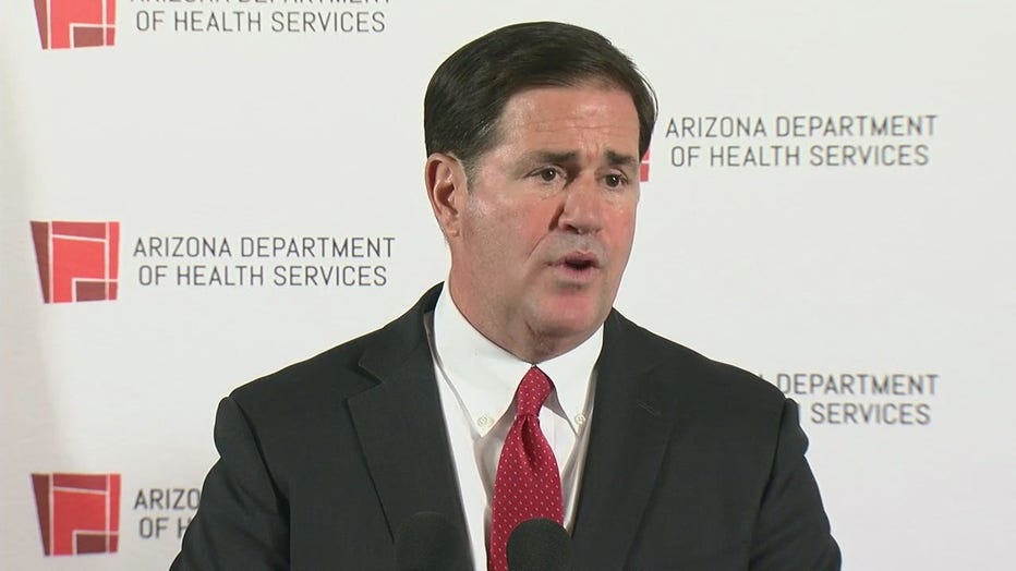 Gov. Doug Ducey, during a news conference held on Nov. 18. 2020