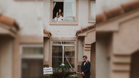 In sickness and in health: Couple exchanges vows through window after bride contracts COVID-19
