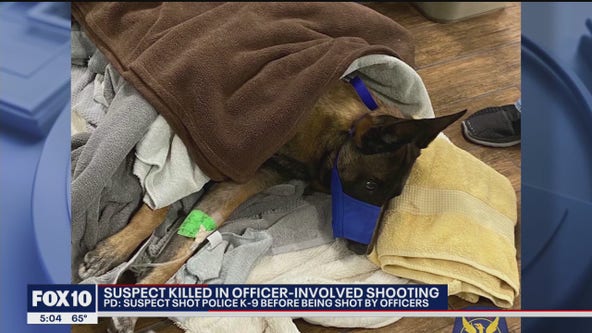 Police: Suspect dead, police dog injured in shooting in North Phoenix