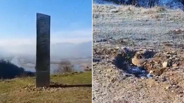 Mysterious monolith 'disappears' from Romanian hillside days after discovery