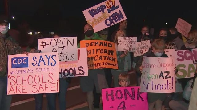 Parents within Tempe Union Unified rally for answers on the fate of online learning