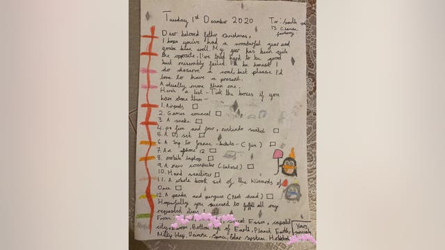 Girl tells Santa she was naughty this year, still wants lavish gifts