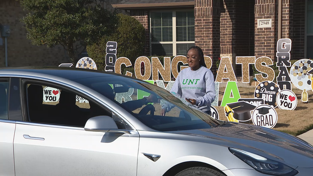 Firefighters hold special graduation parade for daughter of fallen Dallas firefighter