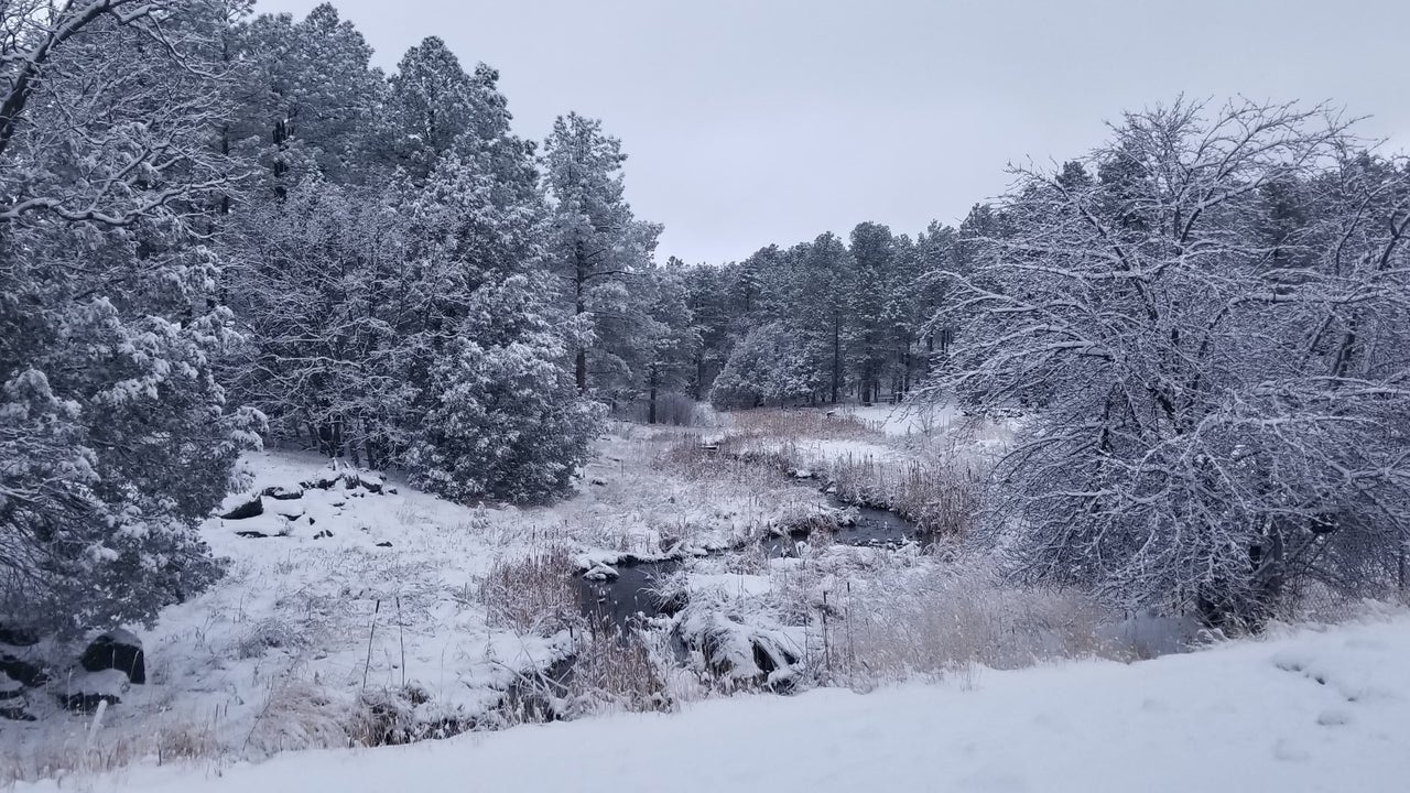 Northern Arizona sees winter storms and highway closures;  rain, hail was reported across the Valley