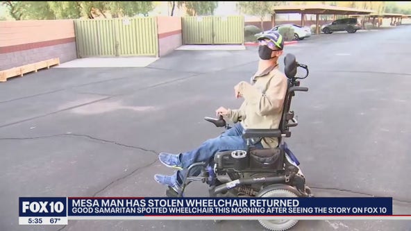 Mesa man has stolen wheelchair returned