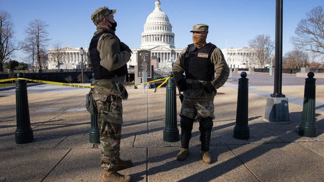 25,000 National Guard troops deployed to Capitol as Biden inauguration looms