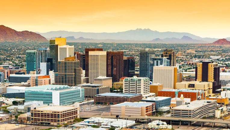 Phoenix city skyline day