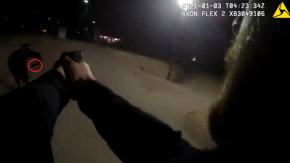 On Jan. 4, Chandler Police released a photo of bodycam footage of the shooting that shows the suspect with a gun.