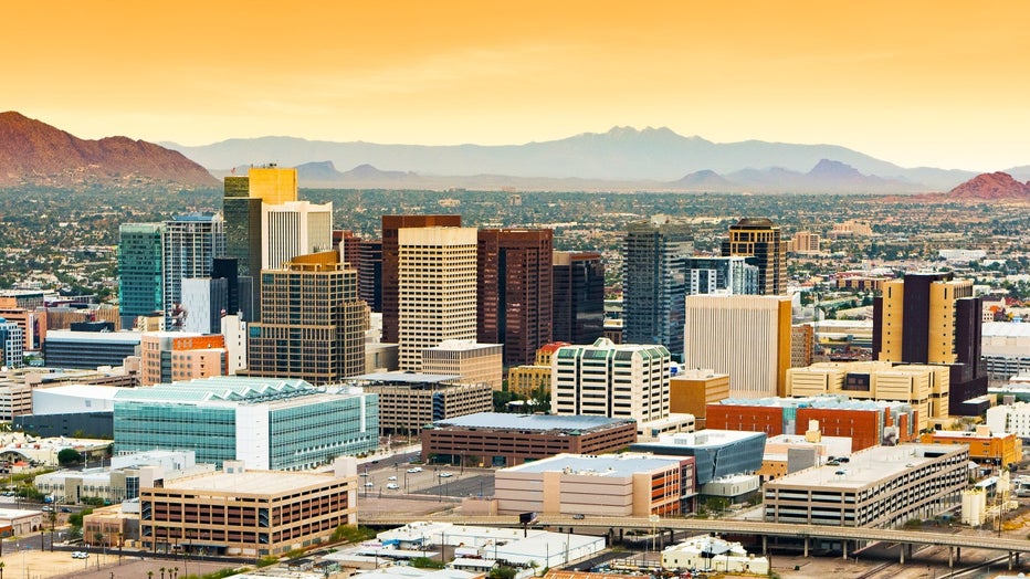 Phoenix city skyline day