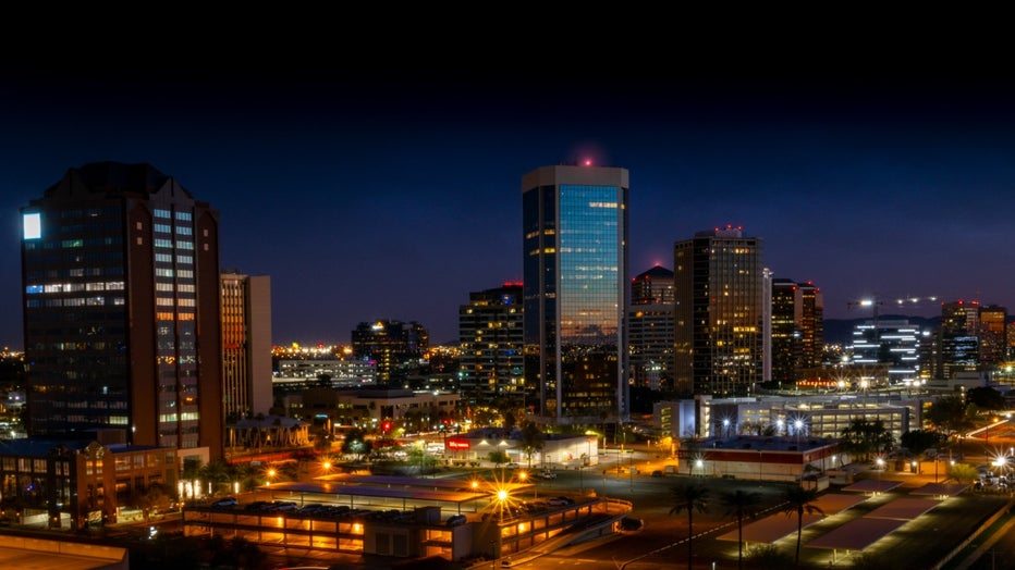 Phoenix city view nighttime