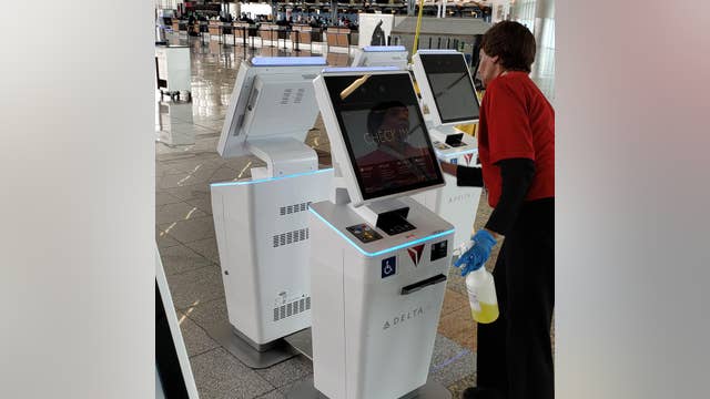 Nearly 1000 workers scrubbing down Atlanta airport to combat coronavirus