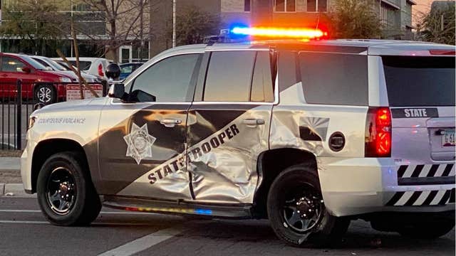 Department of Public Safety trooper OK after being struck by Phoenix driver