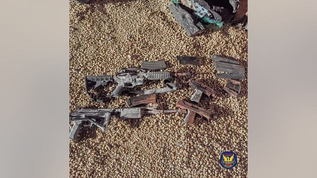 Phoenix homeowners digging hole for tree unearth bag filled with guns