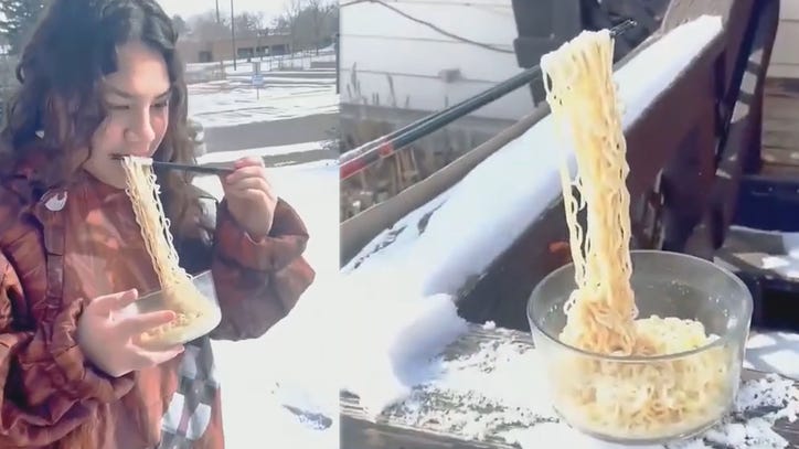 Ramen noodles freeze mid-air in North Dakota's bitter temperatures - Vimarsana News