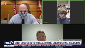 Plastic surgeon appears in California traffic court video while operating