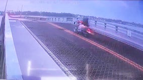 Video appears to show biker jumping over rising drawbridge in Daytona Beach