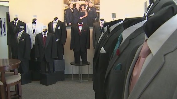 Formal wear businesses hurt by lack of high school proms, but remain hopeful