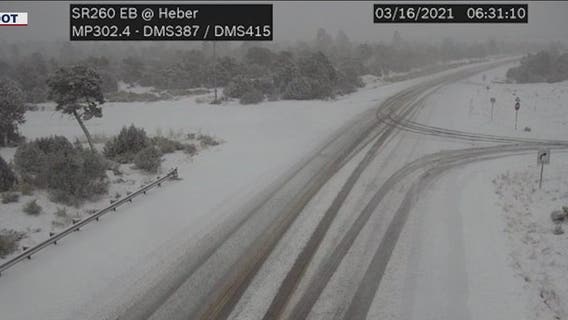 Cold front continues to move into Arizona's high country; ADOT warns drivers to plan ahead
