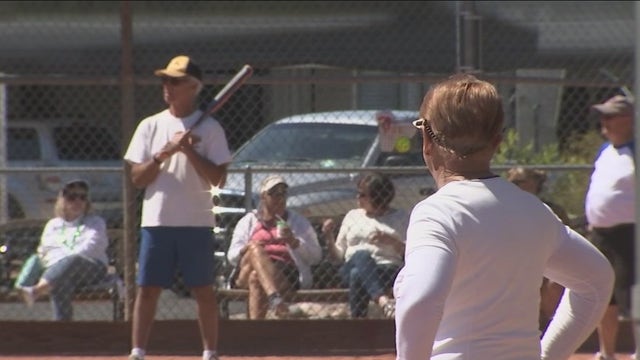 Age ain't nothing but a number for 86-year-old woman in softball tournament