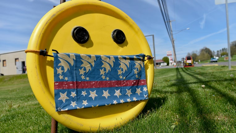 Smiley Face With Cloth Face Mask During Coronavirus Outbreak