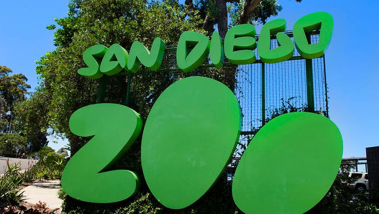 Famous San Diego Zoo sign in Balboa Park in San Diego California