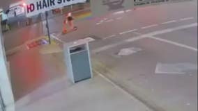 Video shows woman crash electric scooter, fly over handlebars in Australia