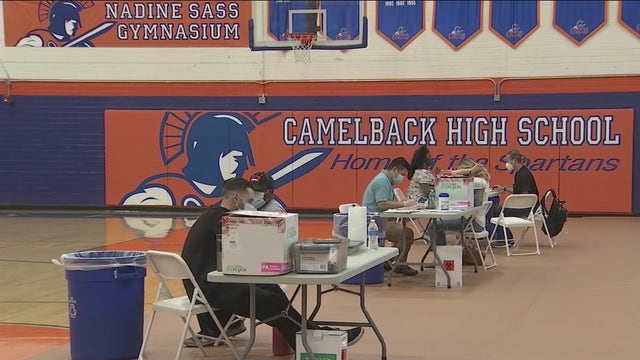 Camelback High School turned into COVID-19 vaccination site